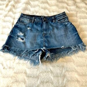 Prps Women’s Blue Size 25 Distressed Mini‎ Skirt/Shorts. Combo